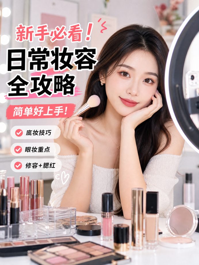 糖心vlog美妆视频教程-日常妆容全攻略